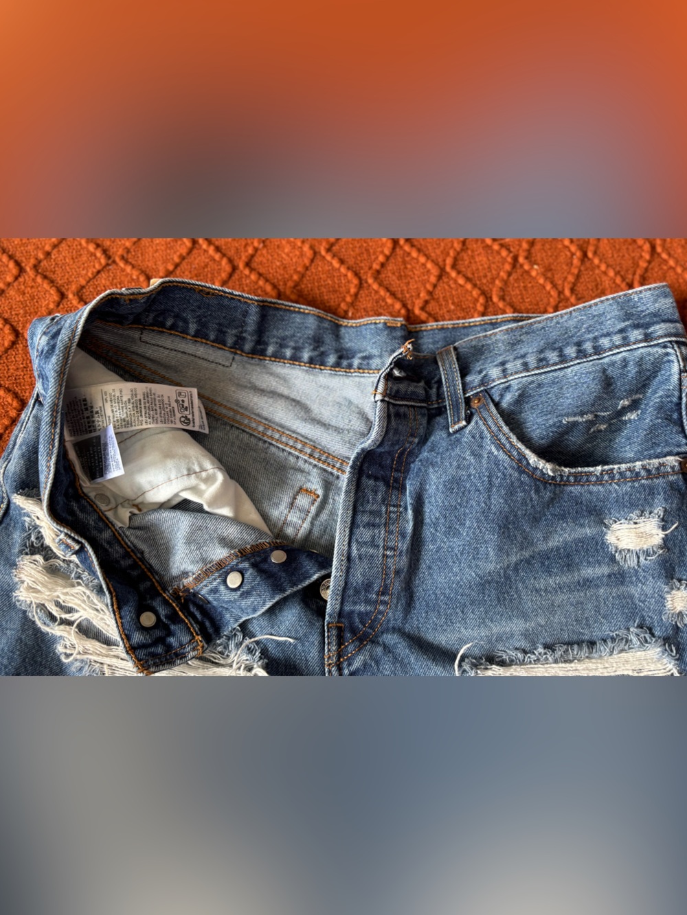 Levi’s 501 Button Fly Denim Shorts - Picture 2 of 5